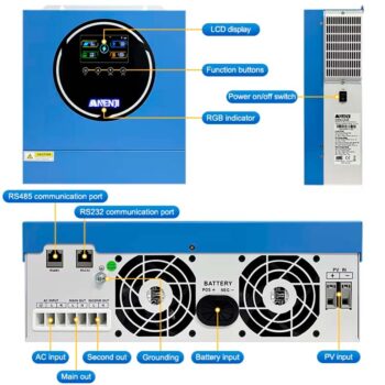 Гибридный инвертор ANENJI 4.2kW 24V Wi-Fi