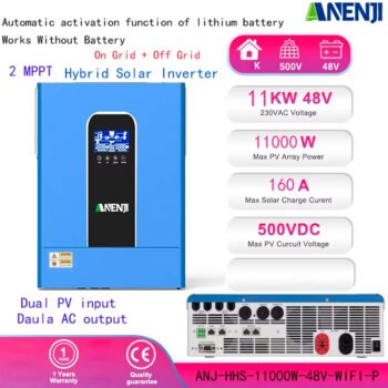 Гибридный инвертор Anenji 11KW 48V Wi-Fi