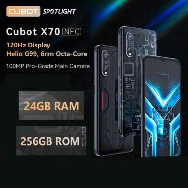 Смартфон Cubot X70, Android 13, 24 ГБ+256 ГБ, 100 МП, NFC