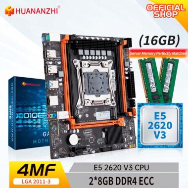 Материнская плата HUANANZHI X99 4MF LGA 2011-3 XEON X99 с Intel E5 2620 v3 с 2*8G DDR4 ECC