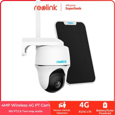 Reolink GO PT Plus аккумуляторная камера 4G LTE 2K 4MP солнечная панель